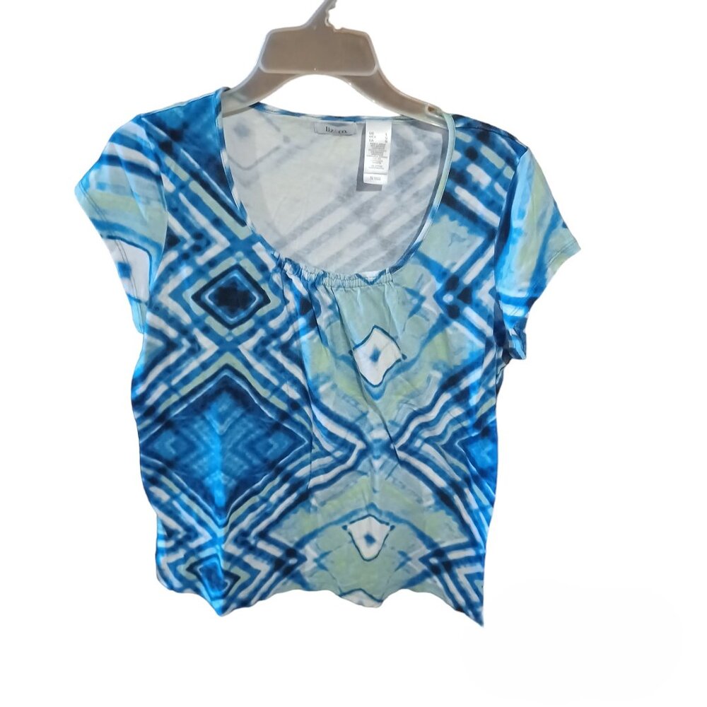 Liz & Co. Blue And Green Top